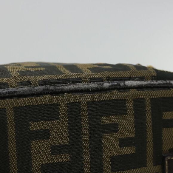 Pre Loved FENDI  Zucca Canvas Vanity Cosmetic Pouch Black Brown Auth yb401 - Picture 7 of 10